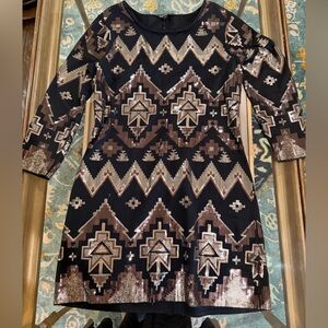 Express Black Dress with Sequin Detail